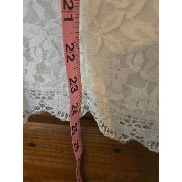 Girls White Floral Lace A-Line Special Occasion Dress Size 130 3/4 Sleeve - 7/8 - Picture 5 of 7